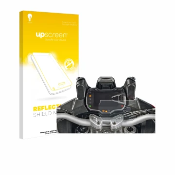 Front side of a product packaging with the brand logo upscreen. Next to it is the device Ducati Multistrada 1200S 2015 Speedom