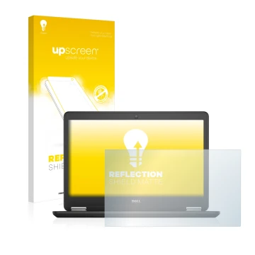 Front side of a product packaging with the brand logo upscreen. Next to it is the device Dell Latitude 14 E7450 Non-Touch show