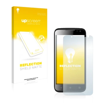 Front side of a product packaging with the brand logo upscreen. Next to it is the device Yezz Andy 4.5EL shown with the corres