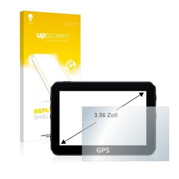 Front side of a product packaging with the brand logo upscreen. Next to it is the device shown with the corresponding screen p