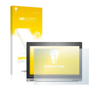 Front side of a product packaging with the brand logo upscreen. Next to it is the device Lenovo ThinkPad Yoga 260 shown with t