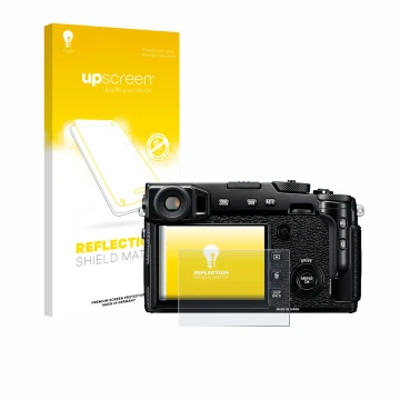 Front side of a product packaging with the brand logo upscreen. Next to it is the device Fujifilm X-Pro2 shown with the corres