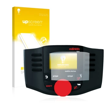 Front side of a product packaging with the brand logo upscreen. Next to it is the device Märklin Mobile Station 60657 2016 sho