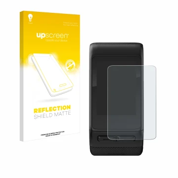 Front side of a product packaging with the brand logo upscreen. Next to it is the device Garmin vivoactive HR shown with the c