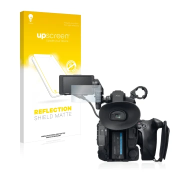 Front side of a product packaging with the brand logo upscreen. Next to it is the device Sony PXW-FS5 shown with the correspon