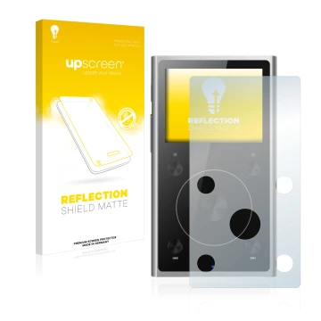 Front side of a product packaging with the brand logo upscreen. Next to it is the device FiiO X1 II shown with the correspondi