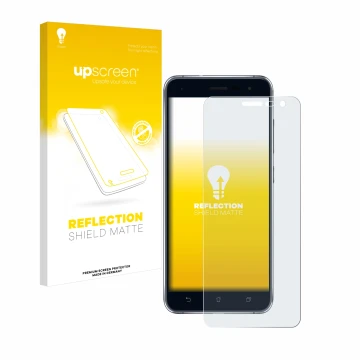 Front side of a product packaging with the brand logo upscreen. Next to it is the device ASUS ZenFone 3 ZE520KL shown with the