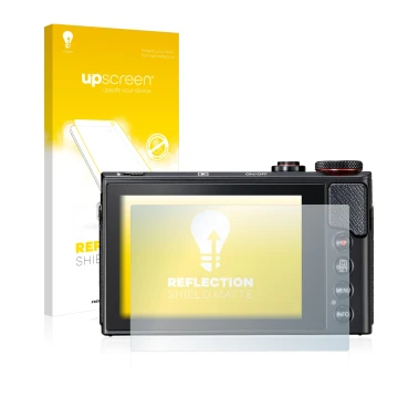 Front side of a product packaging with the brand logo upscreen. Next to it is the device Canon PowerShot G9 X Mark II shown wi