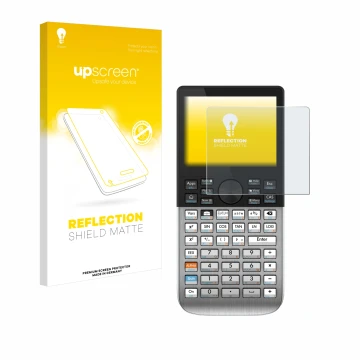 Front side of a product packaging with the brand logo upscreen. Next to it is the device HP Prime shown with the corresponding