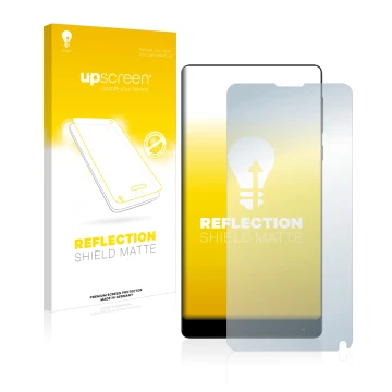 Front side of a product packaging with the brand logo upscreen. Next to it is the device Xiaomi Mi Mix 2 shown with the corres