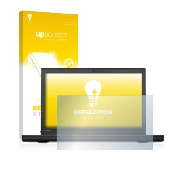 Front side of a product packaging with the brand logo upscreen. Next to it is the device Lenovo ThinkPad X270 shown with the c