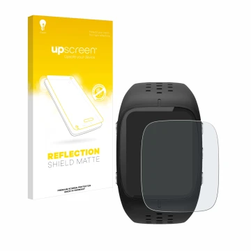 Front side of a product packaging with the brand logo upscreen. Next to it is the device Polar M430 shown with the correspondi