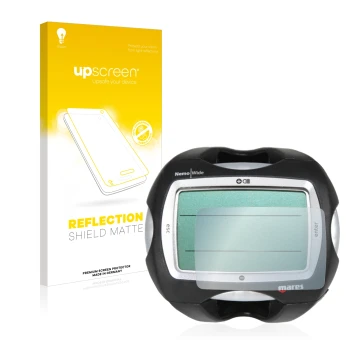 Front side of a product packaging with the brand logo upscreen. Next to it is the device Mares Nemo Wide 2 shown with the corr