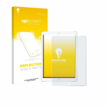 Front side of a product packaging with the brand logo upscreen. Next to it is the device Apple iPad Pro 10.5