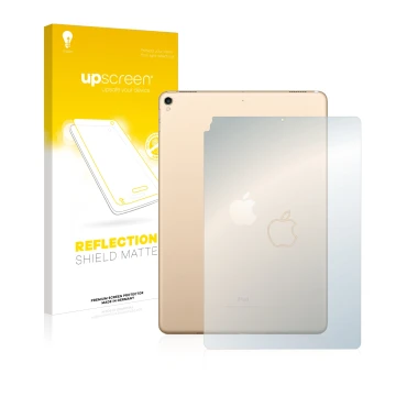 Front side of a product packaging with the brand logo upscreen. Next to it is the device Apple iPad Pro 10.5