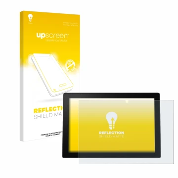 Front side of a product packaging with the brand logo upscreen. Next to it is the device Lenovo Ideapad Miix 520 shown with th