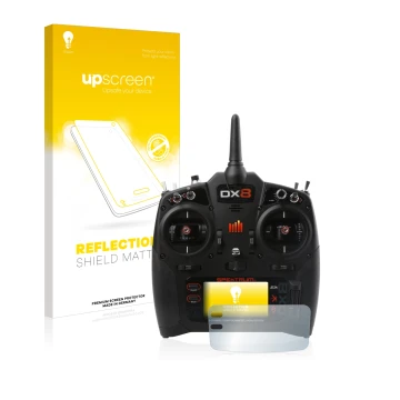 Front side of a product packaging with the brand logo upscreen. Next to it is the device Spektrum DX8 G2 shown with the corres