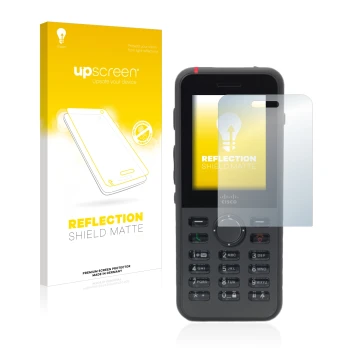 Front side of a product packaging with the brand logo upscreen. Next to it is the device Cisco IP Phone 8821 shown with the co