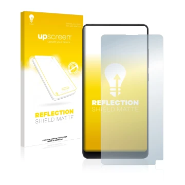 Front side of a product packaging with the brand logo upscreen. Next to it is the device Xiaomi Mi Mix 2S shown with the corre
