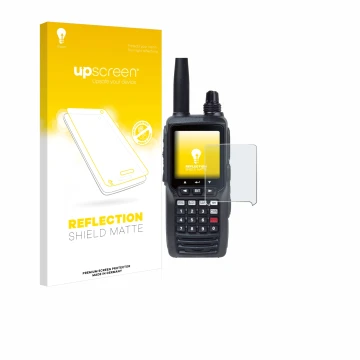 Front side of a product packaging with the brand logo upscreen. Next to it is the device Yaesu FTA-450 shown with the correspo