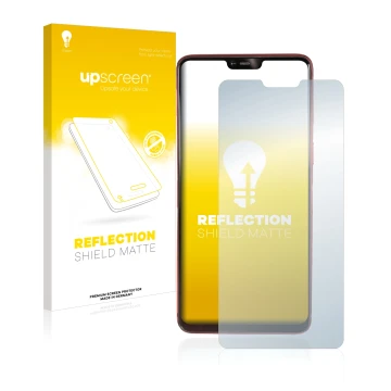 Front side of a product packaging with the brand logo upscreen. Next to it is the device Oppo R15 Pro shown with the correspon