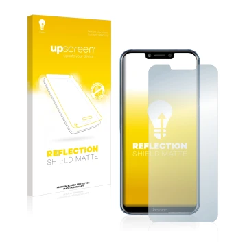 Front side of a product packaging with the brand logo upscreen. Next to it is the device Honor Play shown with the correspondi