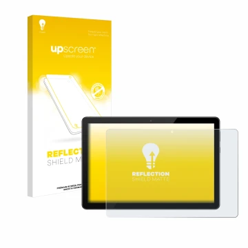 Front side of a product packaging with the brand logo upscreen. Next to it is the device Huawei MediaPad T5 10 shown with the 