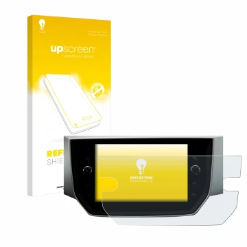 Front side of a product packaging with the brand logo upscreen. Next to it is the device Seat Ibiza Media System Pro 8