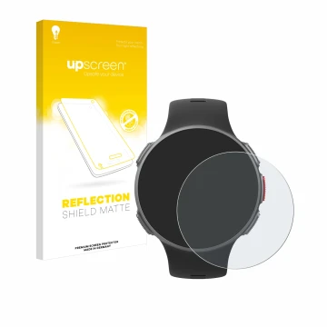 Front side of a product packaging with the brand logo upscreen. Next to it is the device Polar Vantage V shown with the corres