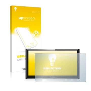 Front side of a product packaging with the brand logo upscreen. Next to it is the device Kenwood DMX7018DABS shown with the co