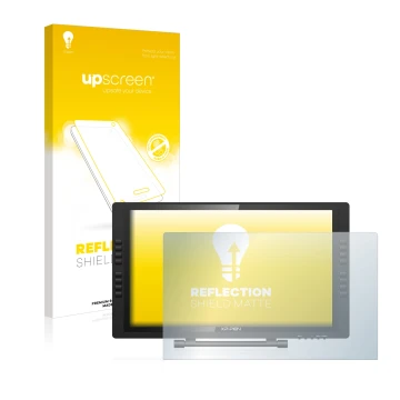 Front side of a product packaging with the brand logo upscreen. Next to it is the device XP-Pen Artist 22E Pro shown with the 