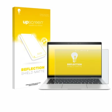 Front side of a product packaging with the brand logo upscreen. Next to it is the device HP EliteBook x360 1030 G3 shown with 