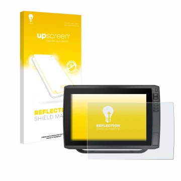Front side of a product packaging with the brand logo upscreen. Next to it is the device Garmin ECHOMAP Ultra 122sv shown with