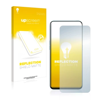 Front side of a product packaging with the brand logo upscreen. Next to it is the device Oppo Reno 5G shown with the correspon