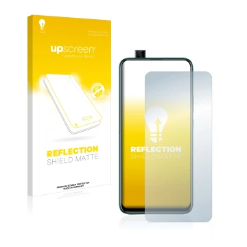 Front side of a product packaging with the brand logo upscreen. Next to it is the device Huawei P smart Z shown with the corre