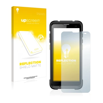 Front side of a product packaging with the brand logo upscreen. Next to it is the device Chainway C66 shown with the correspon