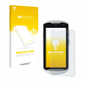 Front side of a product packaging with the brand logo upscreen. Next to it is the device Zebra TC52-HC shown with the correspo