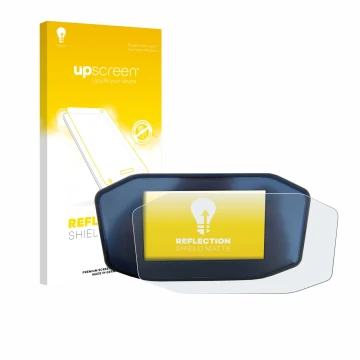 Front side of a product packaging with the brand logo upscreen. Next to it is the device KTM 1290 Super Duke R shown with the 