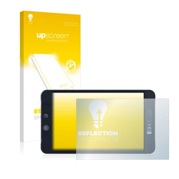 Front side of a product packaging with the brand logo upscreen. Next to it is the device SmallHD 702 Black shown with the corr