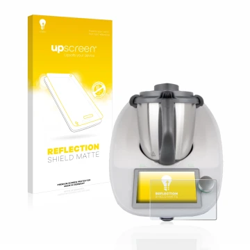 Front side of a product packaging with the brand logo upscreen. Next to it is the device Vorwerk Bimby TM6 shown with the corr