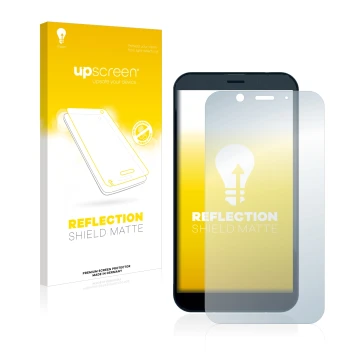 Front side of a product packaging with the brand logo upscreen. Next to it is the device Shiftphones Shift6m shown with the co