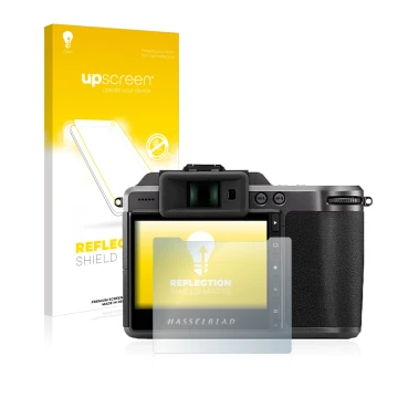 Front side of a product packaging with the brand logo upscreen. Next to it is the device Hasselblad X1D II 50C shown with the 