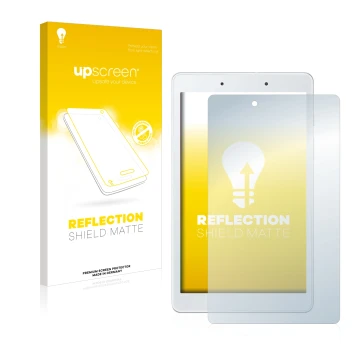 Front side of a product packaging with the brand logo upscreen. Next to it is the device Samsung Galaxy Tab A 8.0 WiFi 2019 sh
