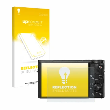 Front side of a product packaging with the brand logo upscreen. Next to it is the device Sony Cyber-Shot DSC-RX100 VII shown w