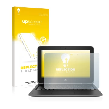 Front side of a product packaging with the brand logo upscreen. Next to it is the device HP ProBook x360 11 G3 shown with the 