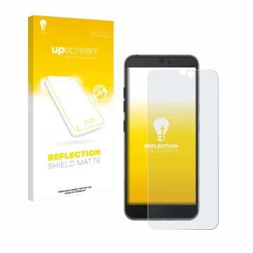 Front side of a product packaging with the brand logo upscreen. Next to it is the device Fairphone 3 shown with the correspond