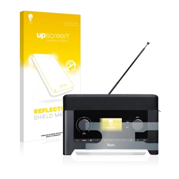 Front side of a product packaging with the brand logo upscreen. Next to it is the device Teufel Radio 3sixty shown with the co