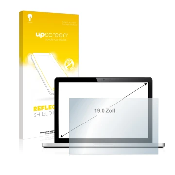 Front side of a product packaging with the brand logo upscreen. Next to it is the device shown with the corresponding screen p