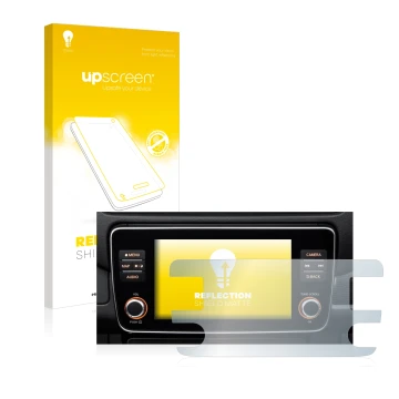 Front side of a product packaging with the brand logo upscreen. Next to it is the device Nissan Leaf E Plus Infotainment Syste