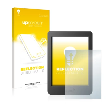 Front side of a product packaging with the brand logo upscreen. Next to it is the device Tolino Page 2 shown with the correspo